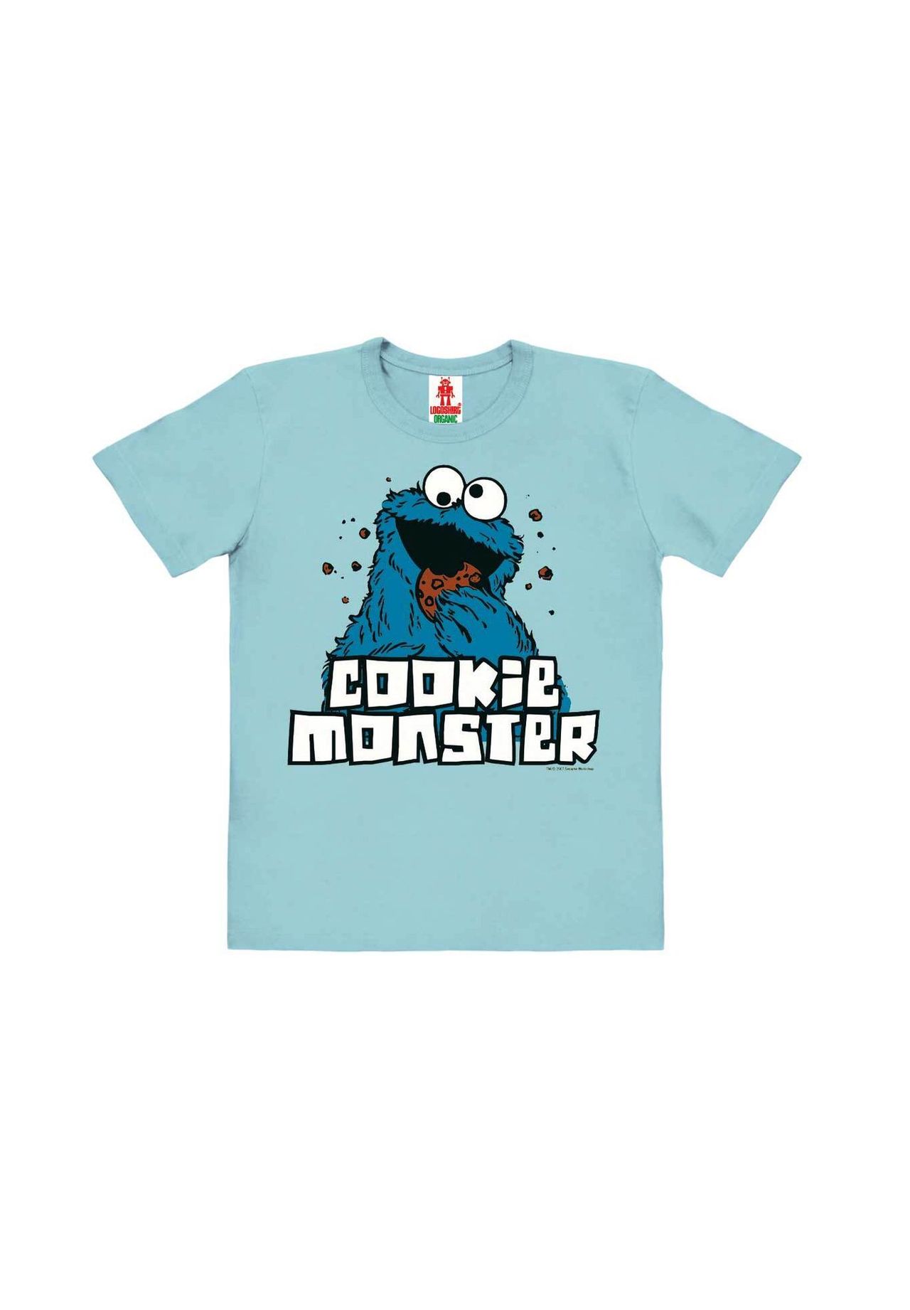 

Футболка Organic Kids «Улица Сезам» - Cookie Monster LOGOSHIRT, светло-голубой