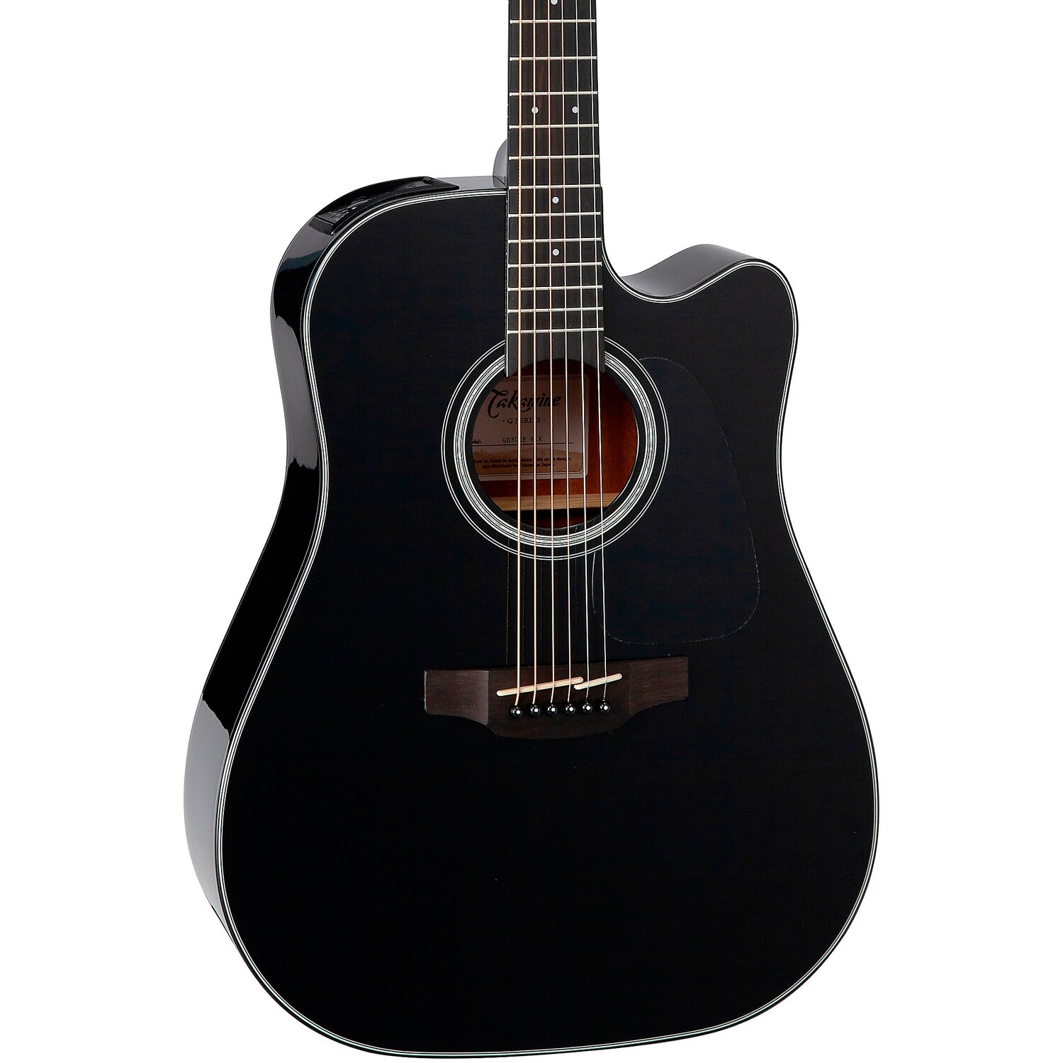 

Акустическая электрогитара Takamine G Series GD30CE Dreadnought Cutaway, черный глянцевый цвет