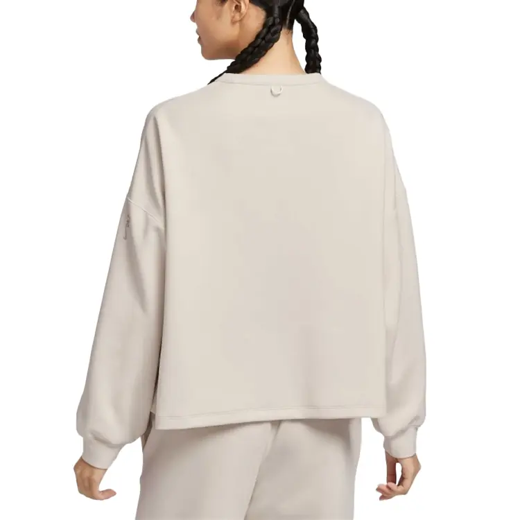 24.7 ImpossiblySoft Women's Dri FIT Oversized Crew Neck Top Nike, Ecru — фото 4