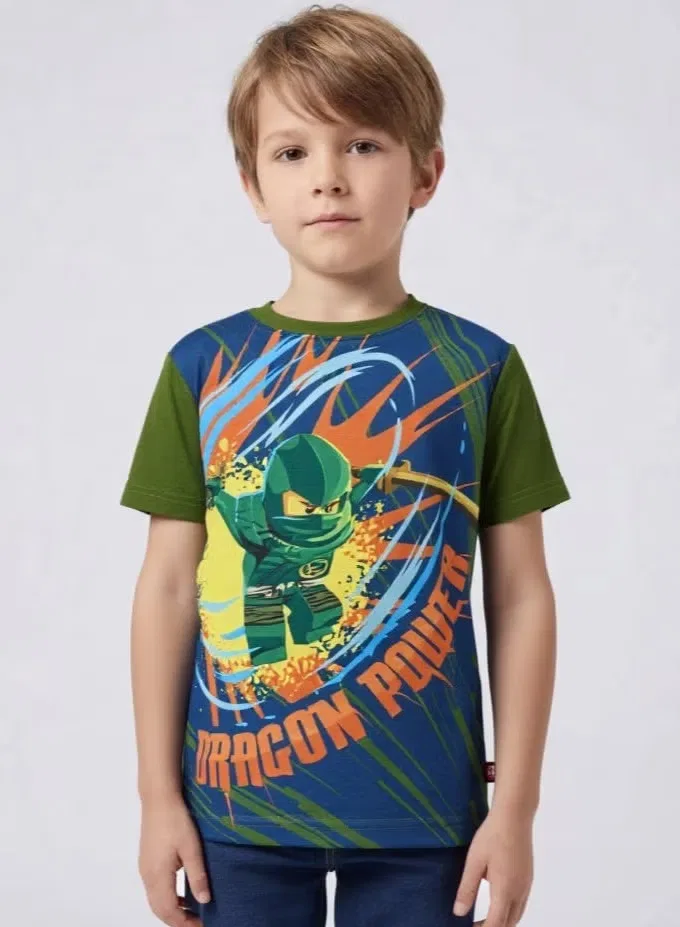 Футболка с принтом Ninjago Lego, лаймовый