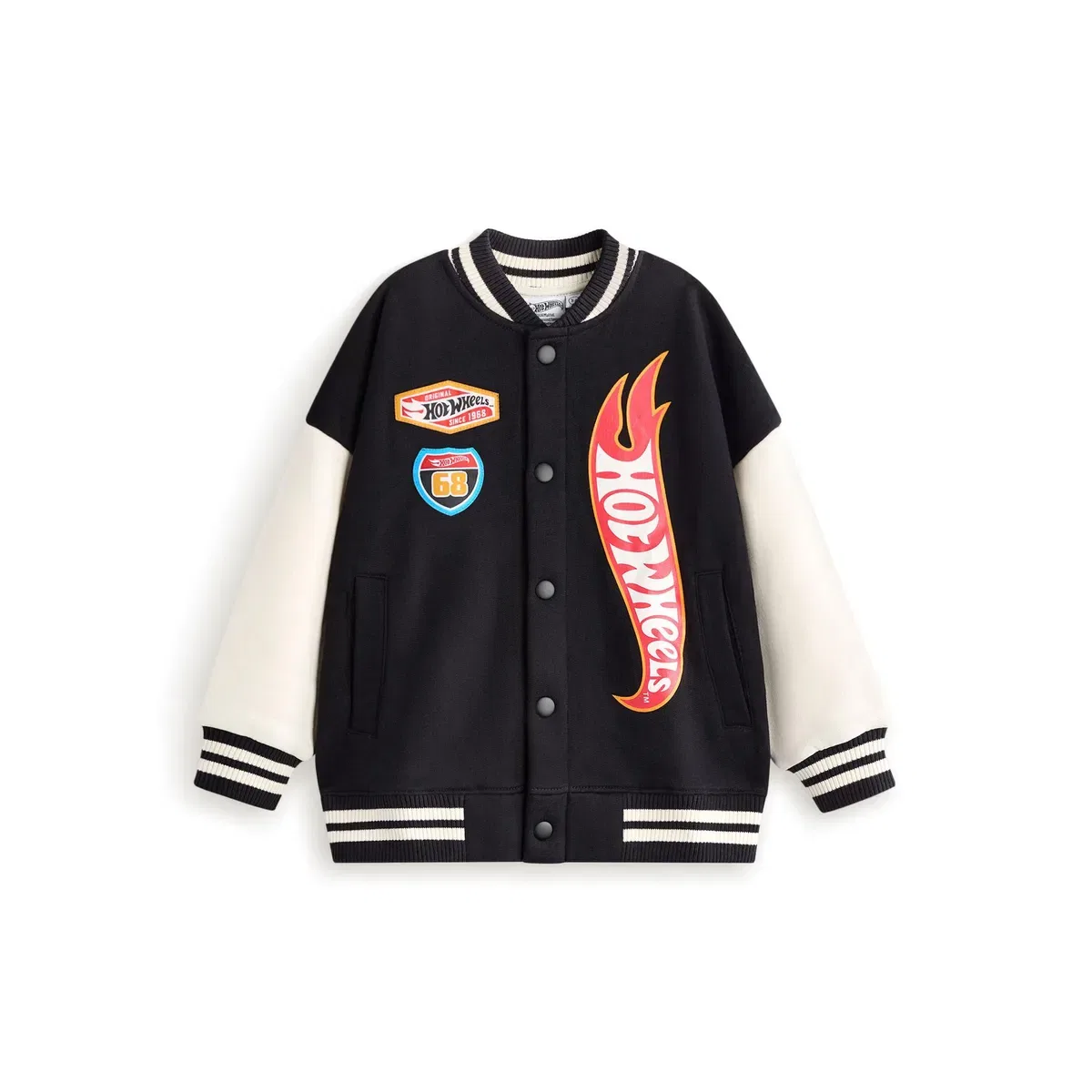 Детская куртка-бомбер для мальчиков Turbo Charged Varsity Jacket Hot Wheels, Black — фото 4