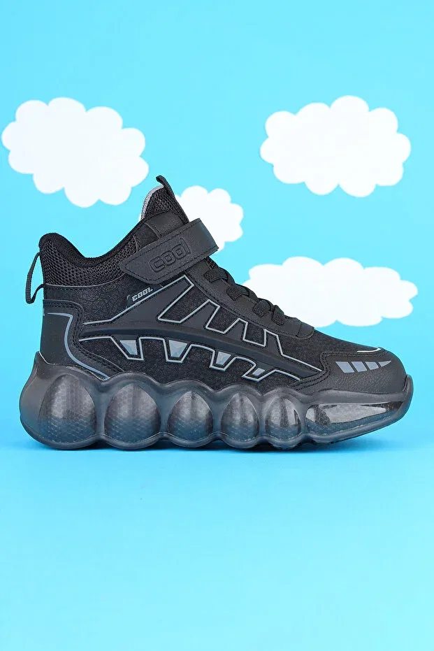 Детские ботинки для мальчиков ортопедические Ultra 2 air sole orthopedic velcro boys' boots Vojo, Black — фото 4