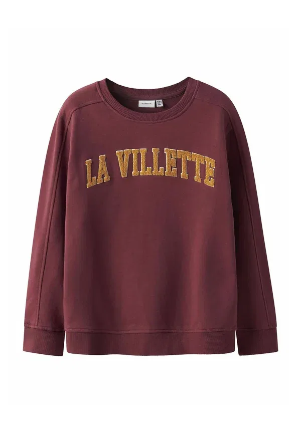 Свитшот хлопковый Sweat regular fit Name It, burnt russet, рыжий — фото 2