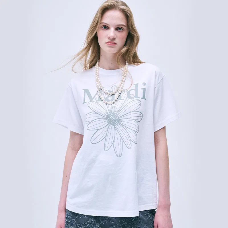 Детская футболка с коротким рукавом SS25 T Shirt Unisex MARDI MERCREDI, White — фото 4