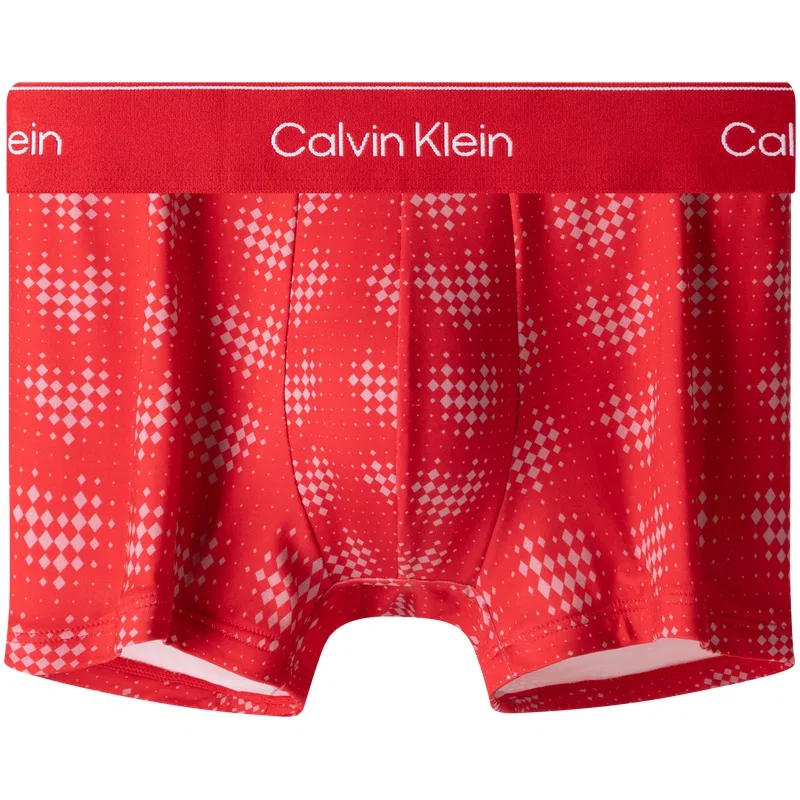 Мужские боксеры с принтом Heart Red Calvin Klein, Красный