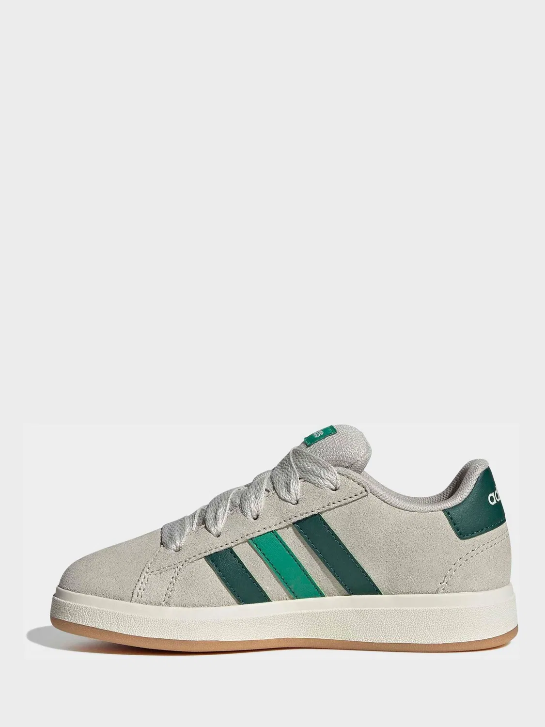 Кроссовки детские suede adidas, серо-зеленые — фото 4