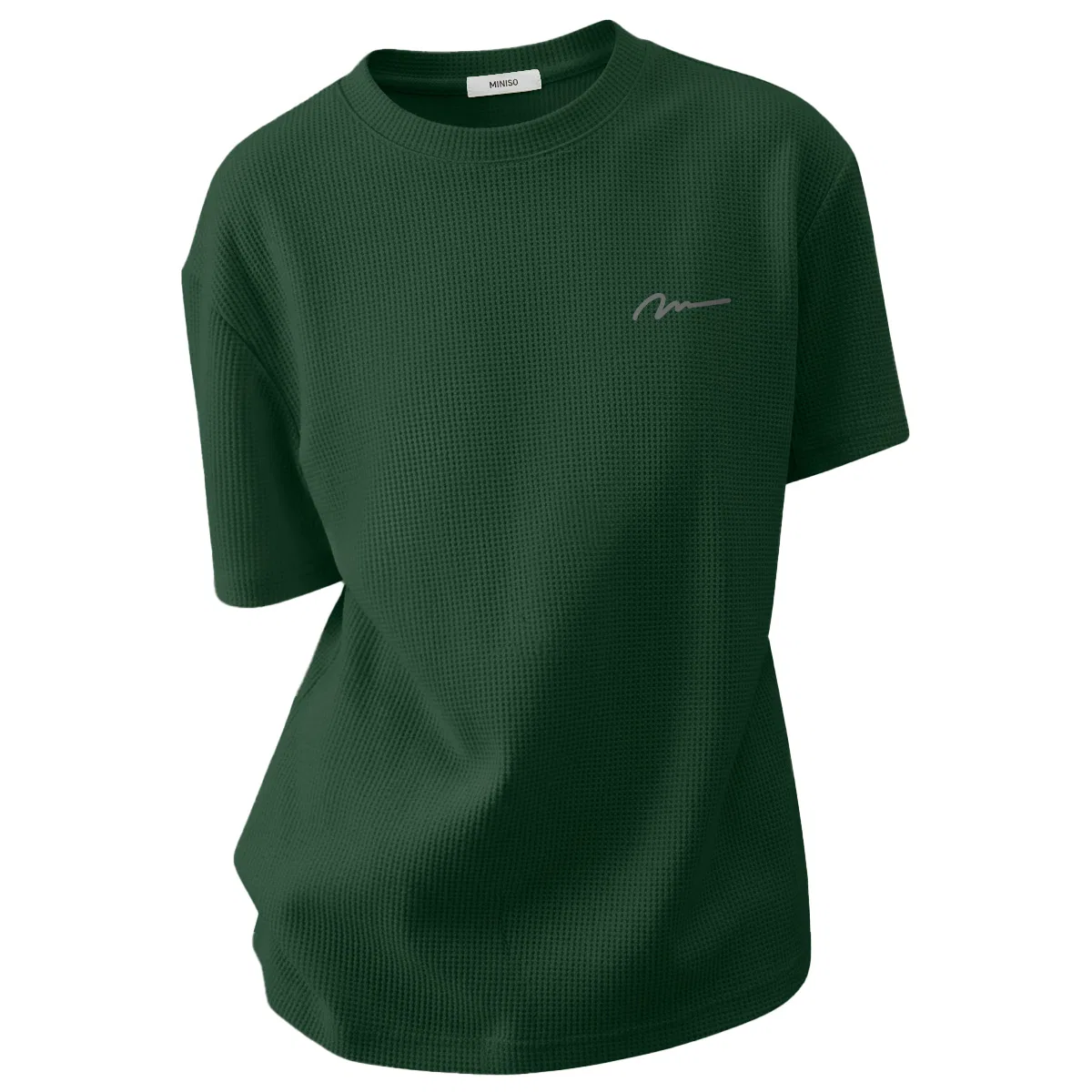 Футболка детская безрукавная Heavyweight Waffle Knit MINISO, Forest Green