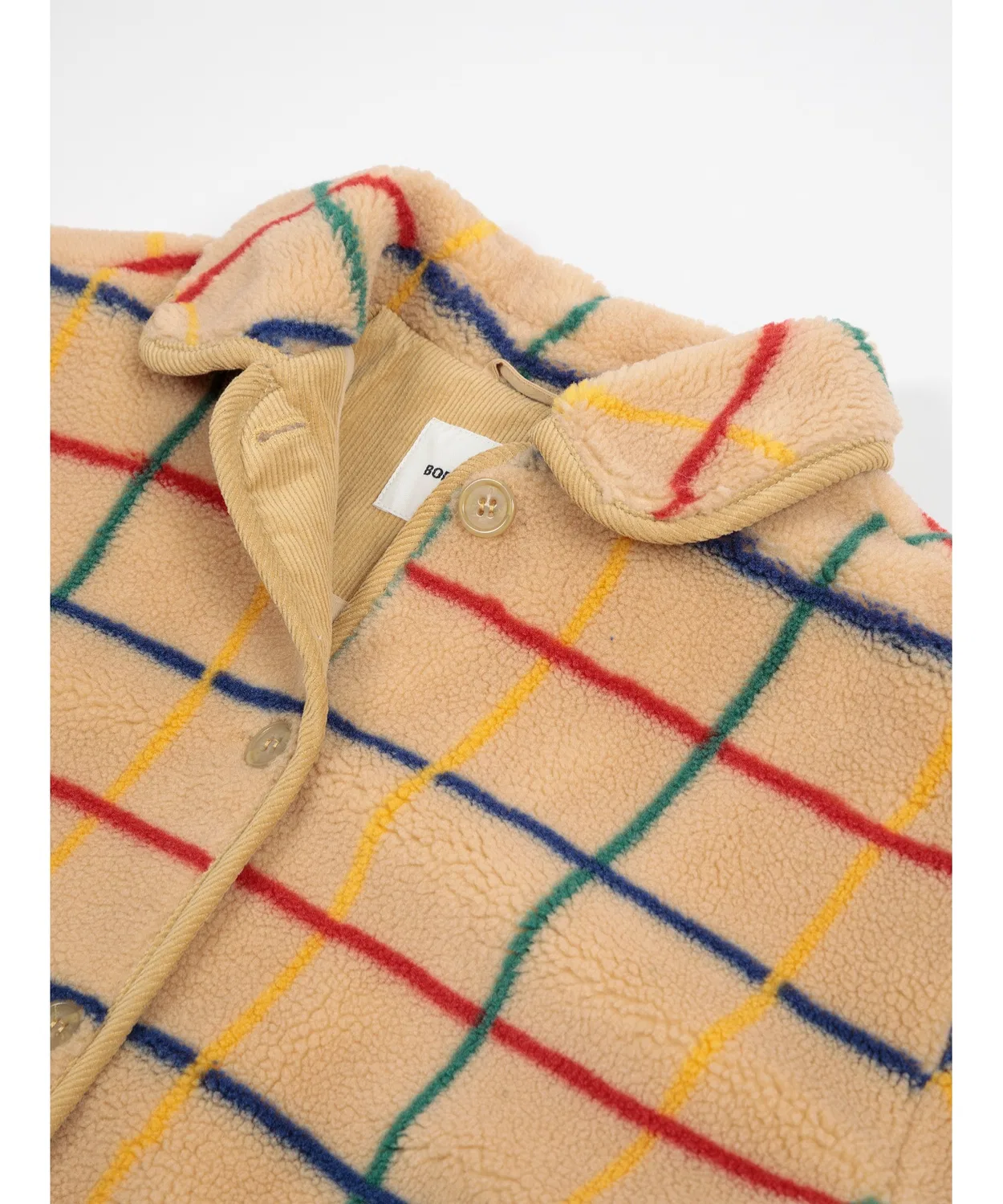 Детское пальто-оверсайз с полосатым принтом Color Striped BOBO CHOSES, Мульти — фото 3