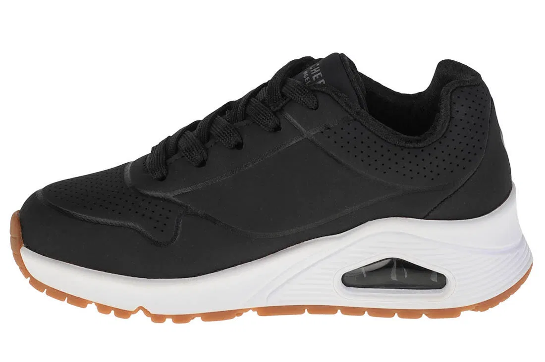 Детские кроссовки для девочек с технологией Air-Cooled Memory Foam Skechers Uno Stand On Air, Schwarz — фото 2