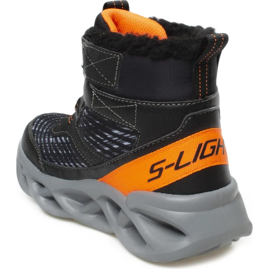Ботинки для мальчика с принтом Twisted-Brights Skechers, Черный — фото 4