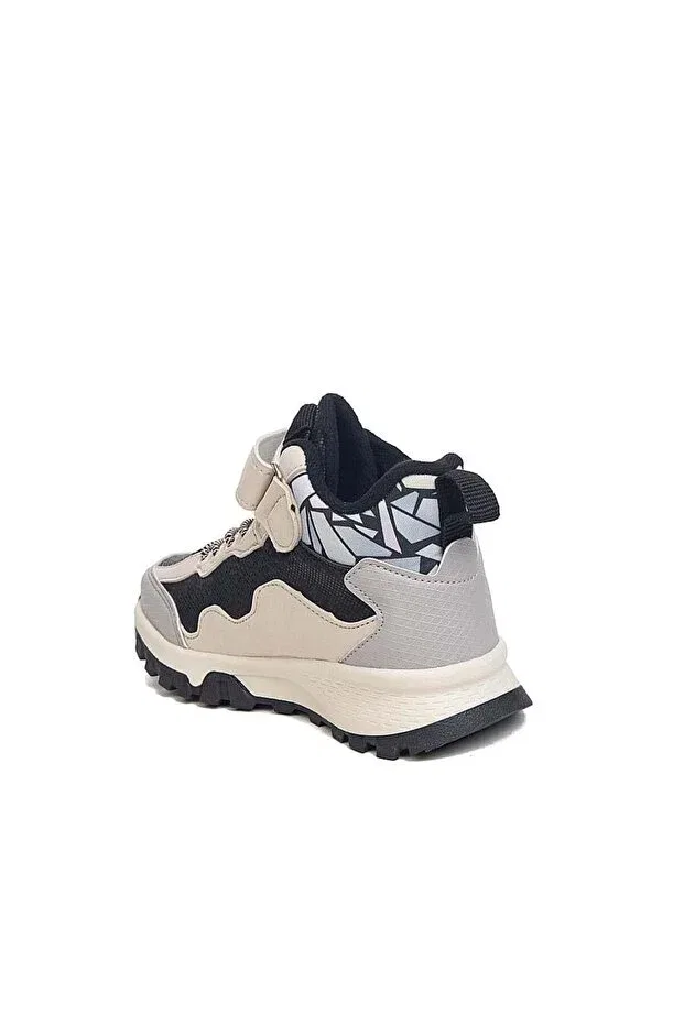 Детские ботинки для девочек с принтом Minicashoes, Black Beige — фото 3