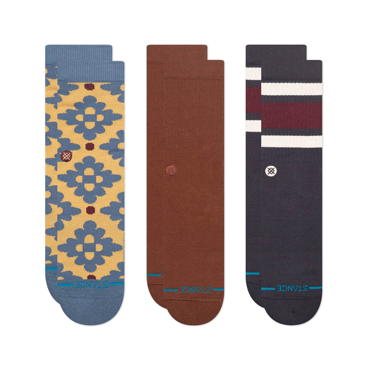 

Stance Носки 'Ceramic Crew' в цвете индиго, баклажан, оксид