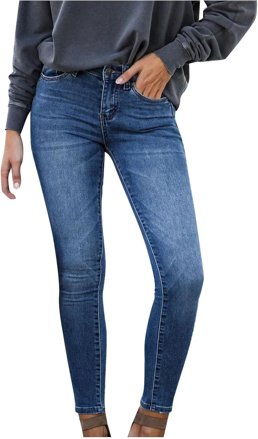 

Джинсы женские Distressed Stretchy High Waist Skinny Fit XUNRYAN