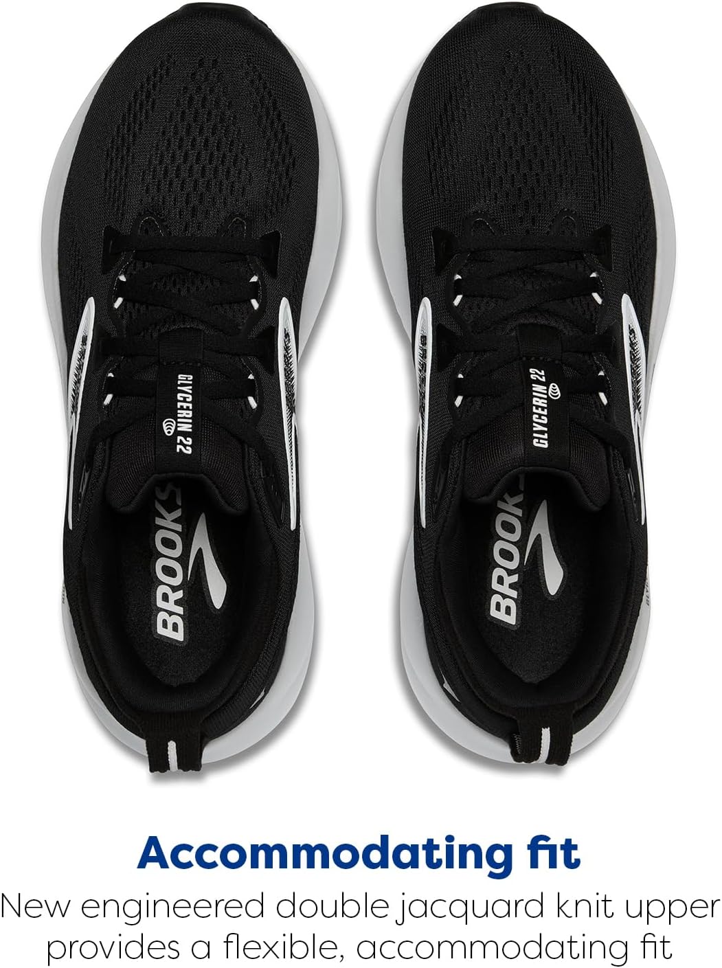 Кроссовки Brooks Herren Glycerin 22, белый/черный/серый — фото 4