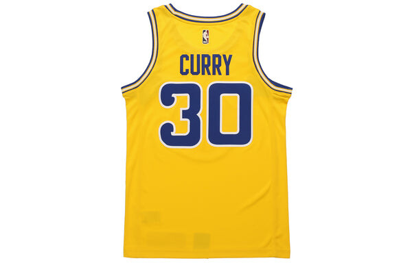Баскетбольная майка классическая версия swingman connected майка nba golden state warriors stephen curry Nike, желтый — фото 2