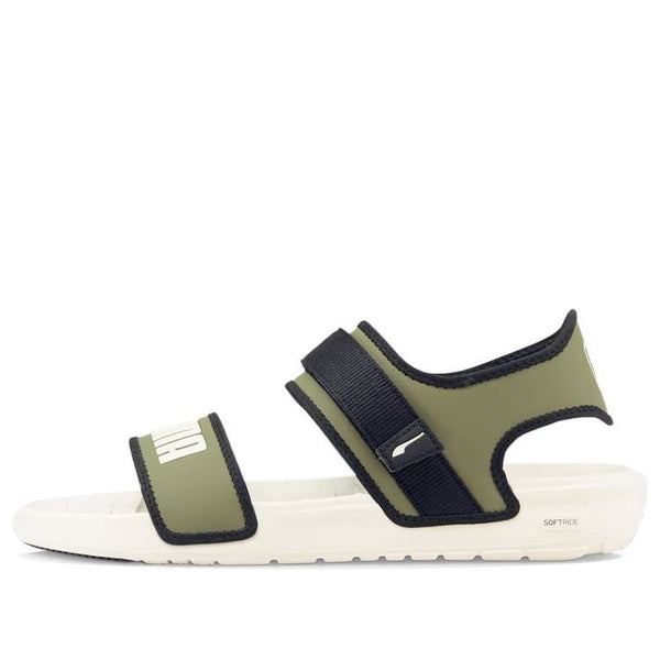 

Сандалии softride slide 'white dark green moss' Puma, белый