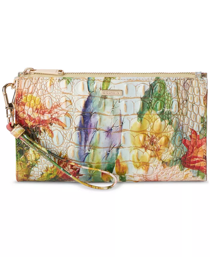 

Кожаный клатч Daisy Melbourne с тиснением Brahmin, синий