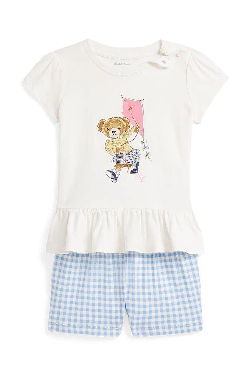 

Хлопковый детский комплект Polo Ralph Lauren, синий
