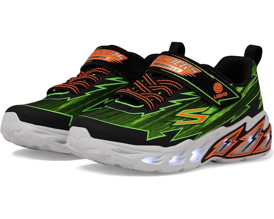 

Кроссовки SKECHERS KIDS Light Storm 2.0, цвет Black/Lime