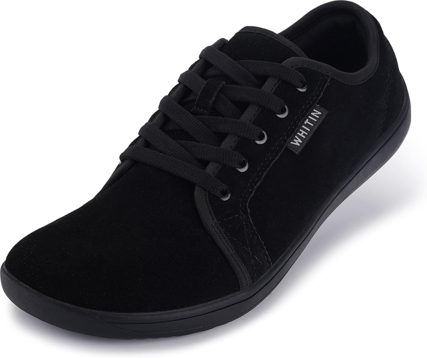 

Мужские широкие кроссовки WHITIN из натуральной кожи, Минималистичные модные кроссовки, Подошва с нулевым перепадом высоты, черный