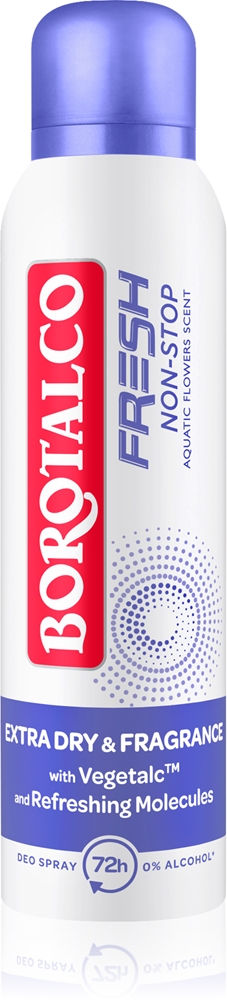 

Дезодорант-Спрей Non-Stop с ароматом свежих водных цветов, действие 72 часа. Borotalco, 150 мл