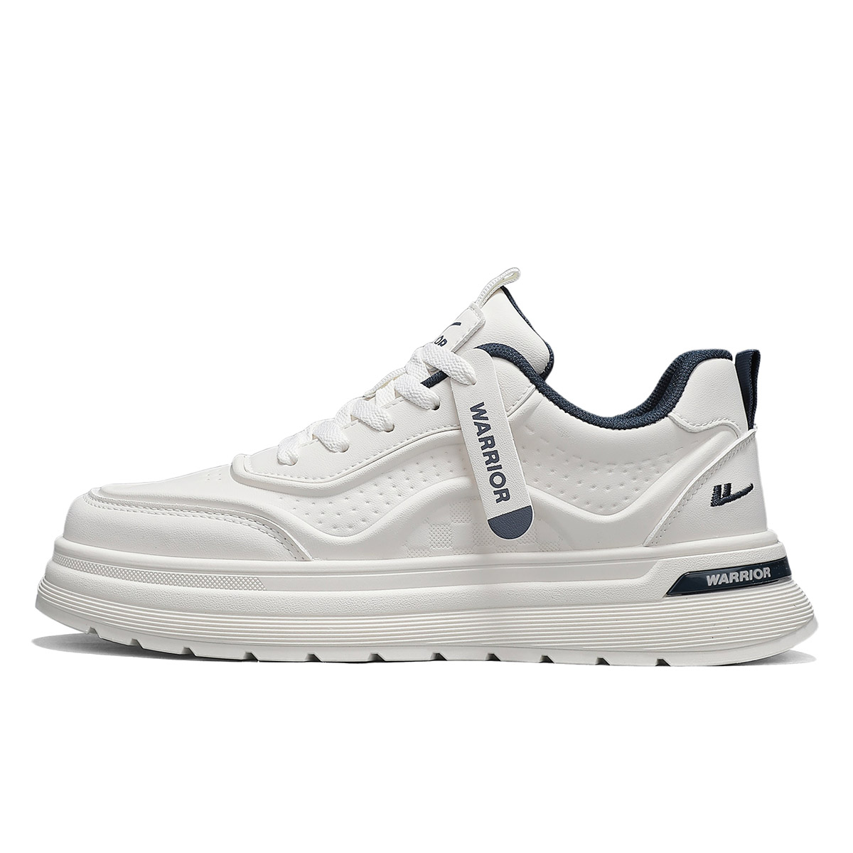 

Мужские низкие скейтерские кроссовки с увеличенной высотой и устойчивостью к истиранию WARRIOR, бежевый/синий