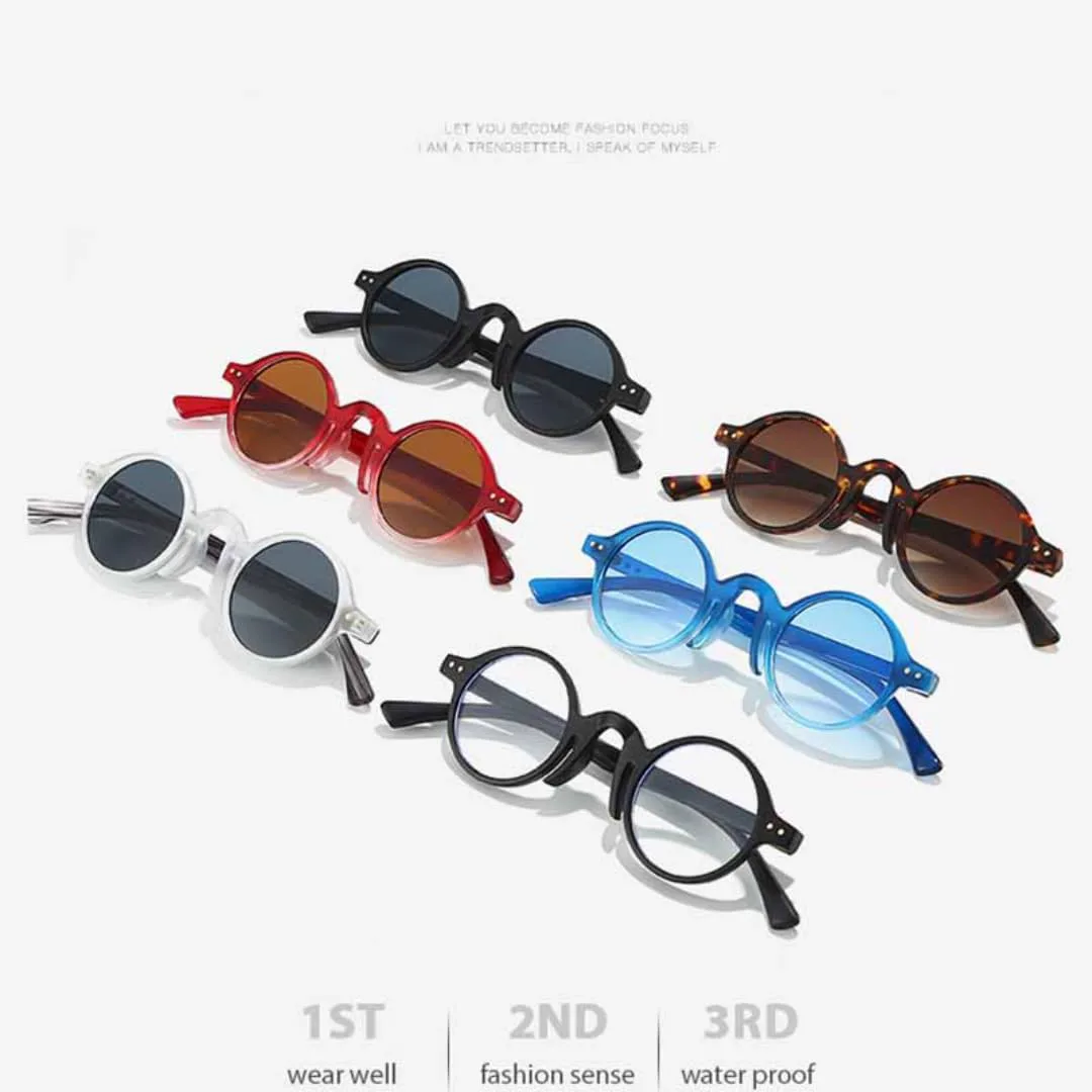 

Солнцезащитные очки с защитой UV400 | Маленькая круглая оправа | Для женщин и мужчин | Для занятий спортом на открытом воздухе и путешествий DSVIGF, Red Tea