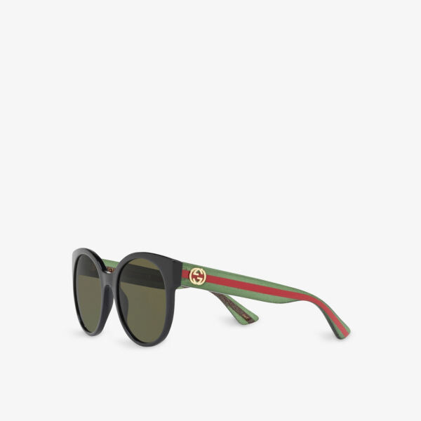Солнцезащитные очки из ацетата в круглой оправе GG0035SN Gucci, черный — фото 3