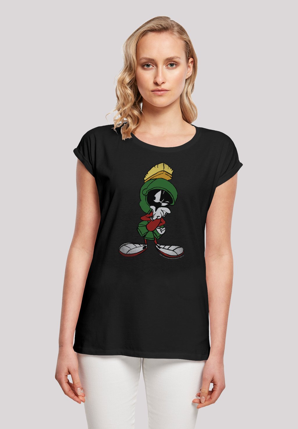 

Футболка с принтом EXTENDED SHOULDER LOONEY TUNES MARVIN THE MARTIAN MARVIN F4NT4STIC, черный