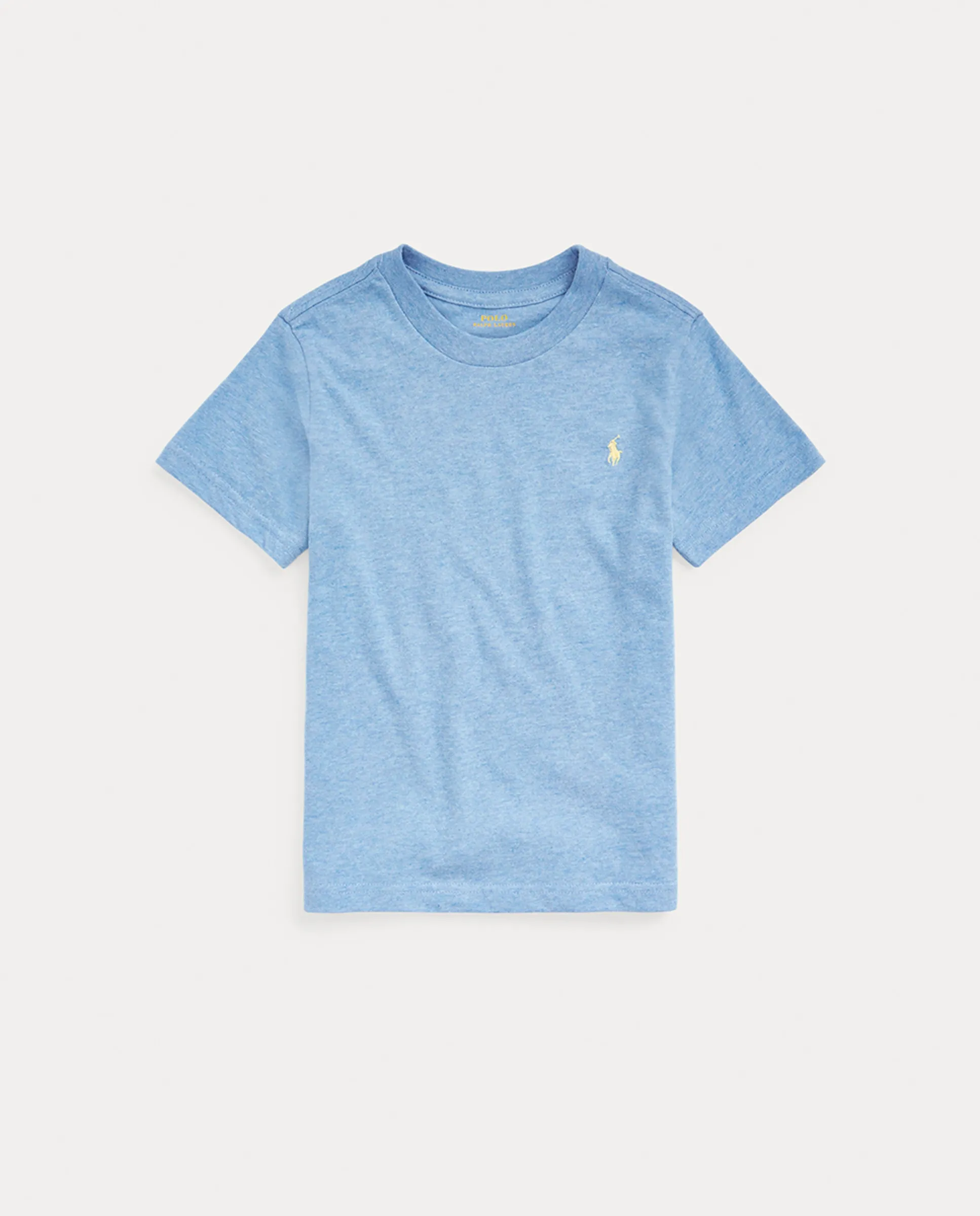 

Детская хлопковая футболка с круглым вырезом Polo Ralph Lauren, светло-голубой