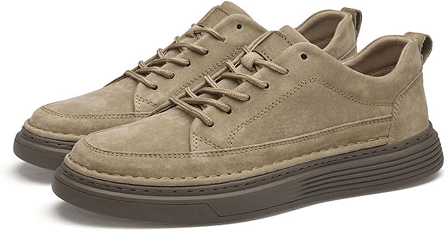 

Мужские повседневные туфли оксфорды, кроссовки для выхода, замшевые, комфортные, противоскользящие, модные кроссовки, кроссовки с подъемом, повседневная рабочая обувь Aceptolcom, хаки