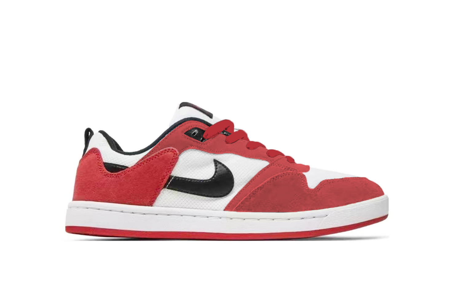 Nike Кроссовки SB Alleyoop Unisex Low top Red/White — фото 3