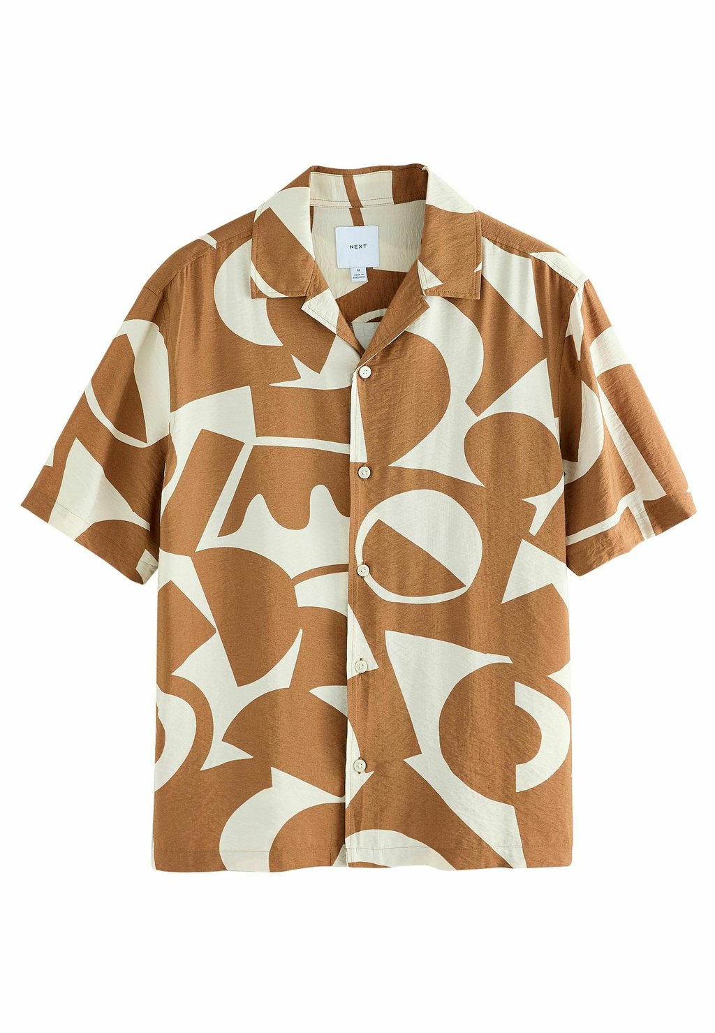 

Рубашка TEXTURED PRINTED SHORT SLEEVE Next, бежевый