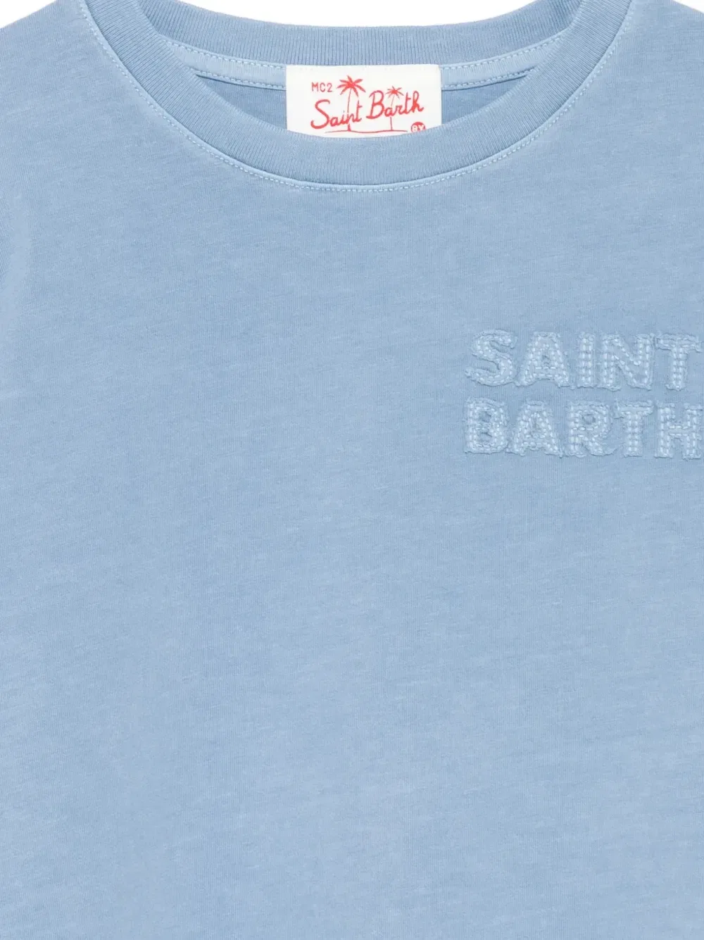Футболка с вышивкой MC2 Saint Barth Kids, синий — фото 3