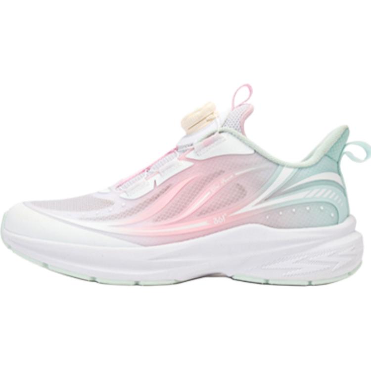 

Нескользящие, износостойкие, дышащие низкие кроссовки для детей и подростков 361°KIDS, белый/розовый