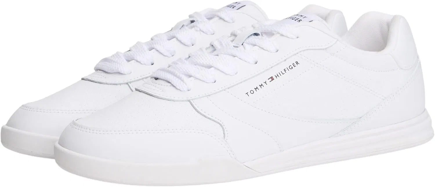 Мужские низкие кожаные кроссовки Tommy Hilfiger Lopro Cup Fm0fm05677, White — фото 3