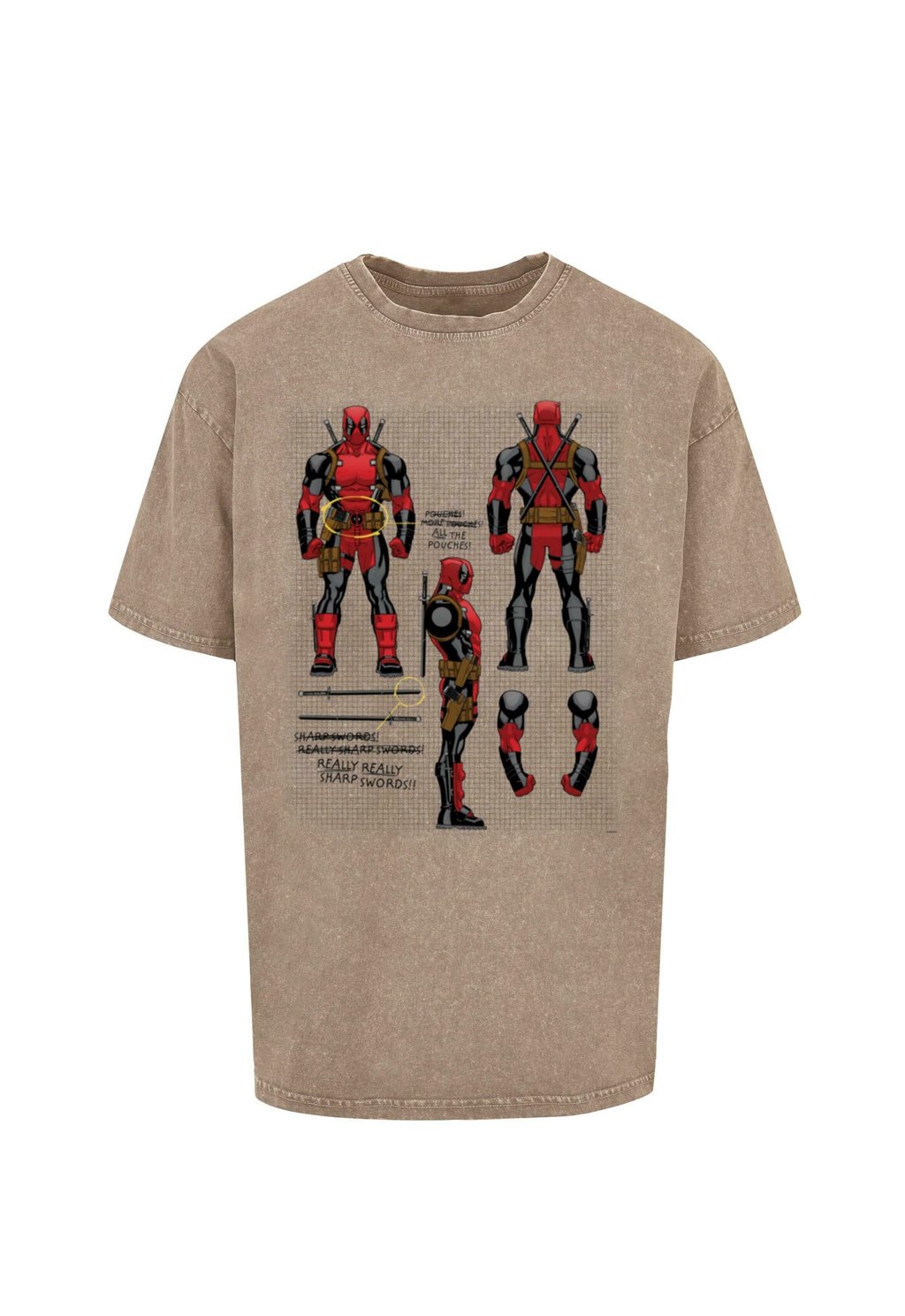 

Футболка с принтом DEADPOOL ACTION FIGURE ABSOLUTE CULT, коричневый