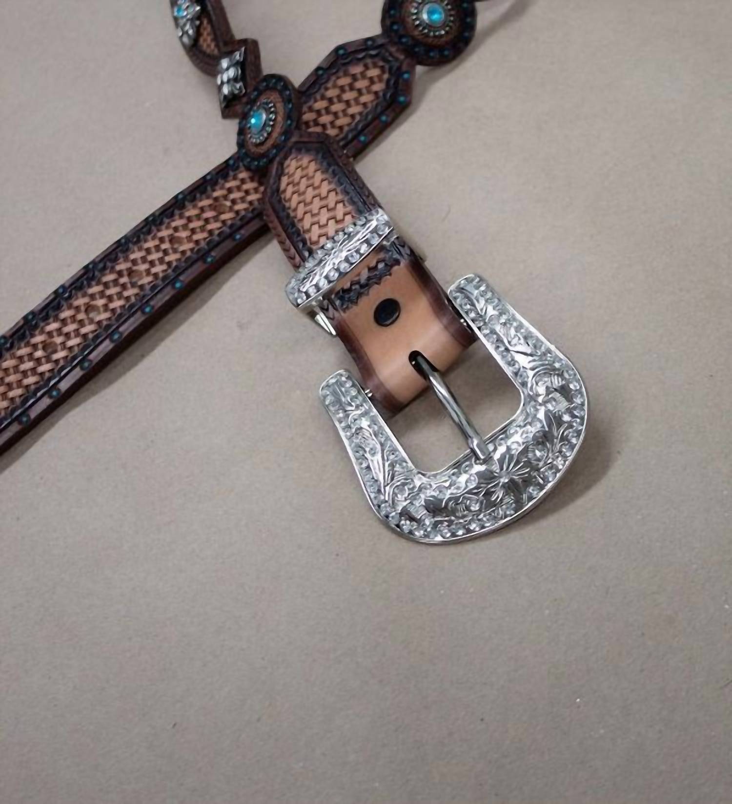 

Плетеный ремень ручной работы из натуральной кожи коричневого цвета Lucky & Blessed