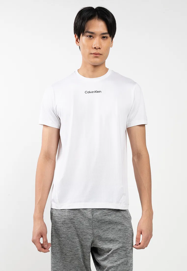 Футболка спортивная, дышащая быстросохнущая, Calvin Klein Sport, белый