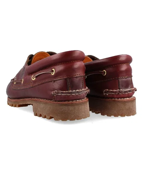 Декк шуз Timberland 3 Eyelet Classic Lug, Premium Full-Grain Leather, ワインレッド — фото 3