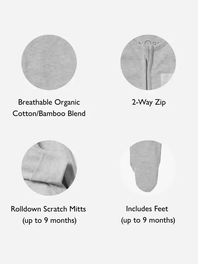 Детский комбинезон для сна Baby Clever с застежкой-молнией и карманами MORI — фото 2