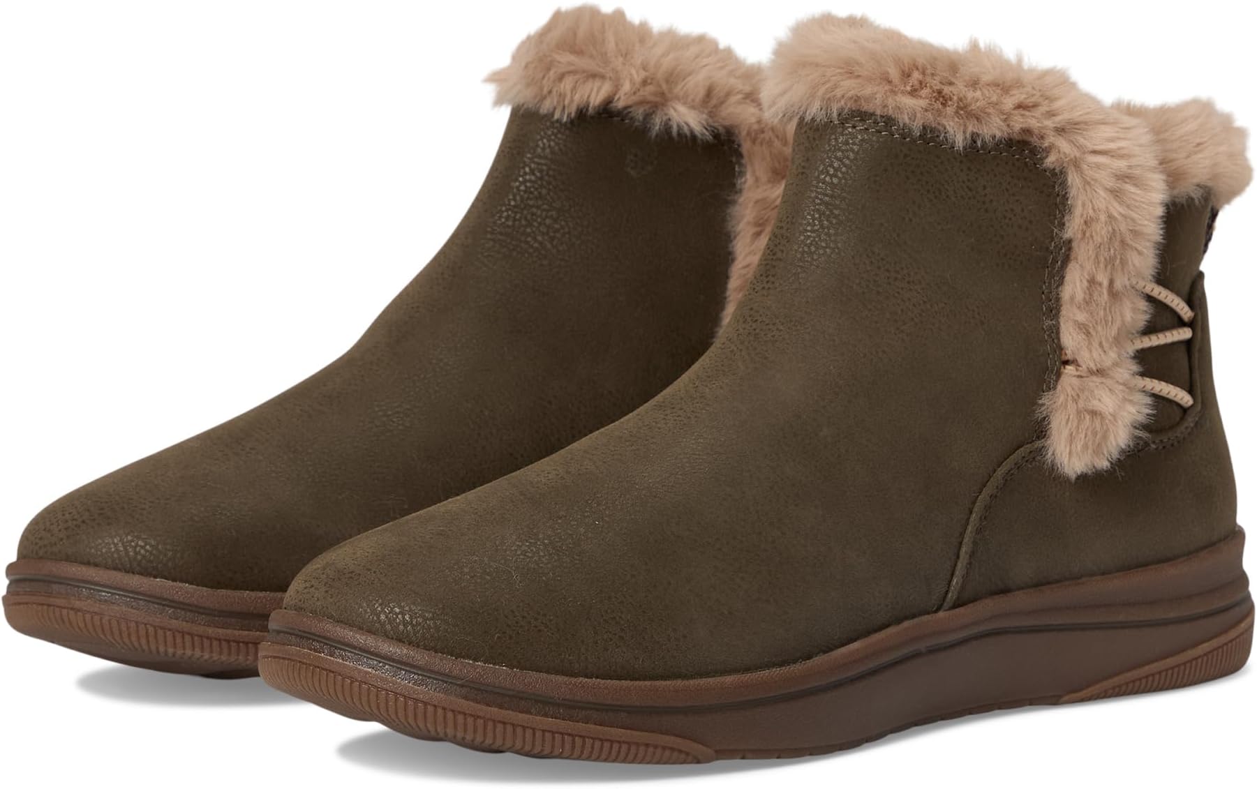 Ботинки Clarks Women's Breeze Fur, Dark Olive Combi Textile