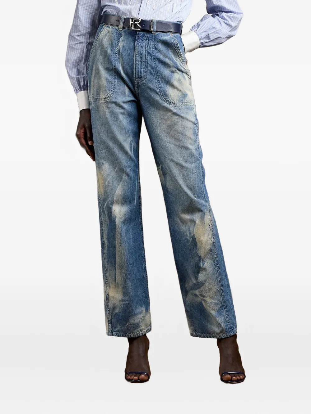 

Прямые джинсы Driss с эффектом потертости Ralph Lauren Collection, синий