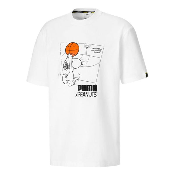 

Футболка x peanuts crossover printing sports round neck short sleeve white Puma, белый