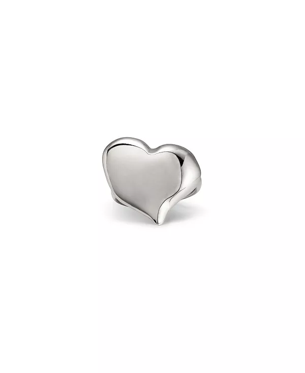 

Большое кольцо из металлического сплава в форме сердца Unode50, silver