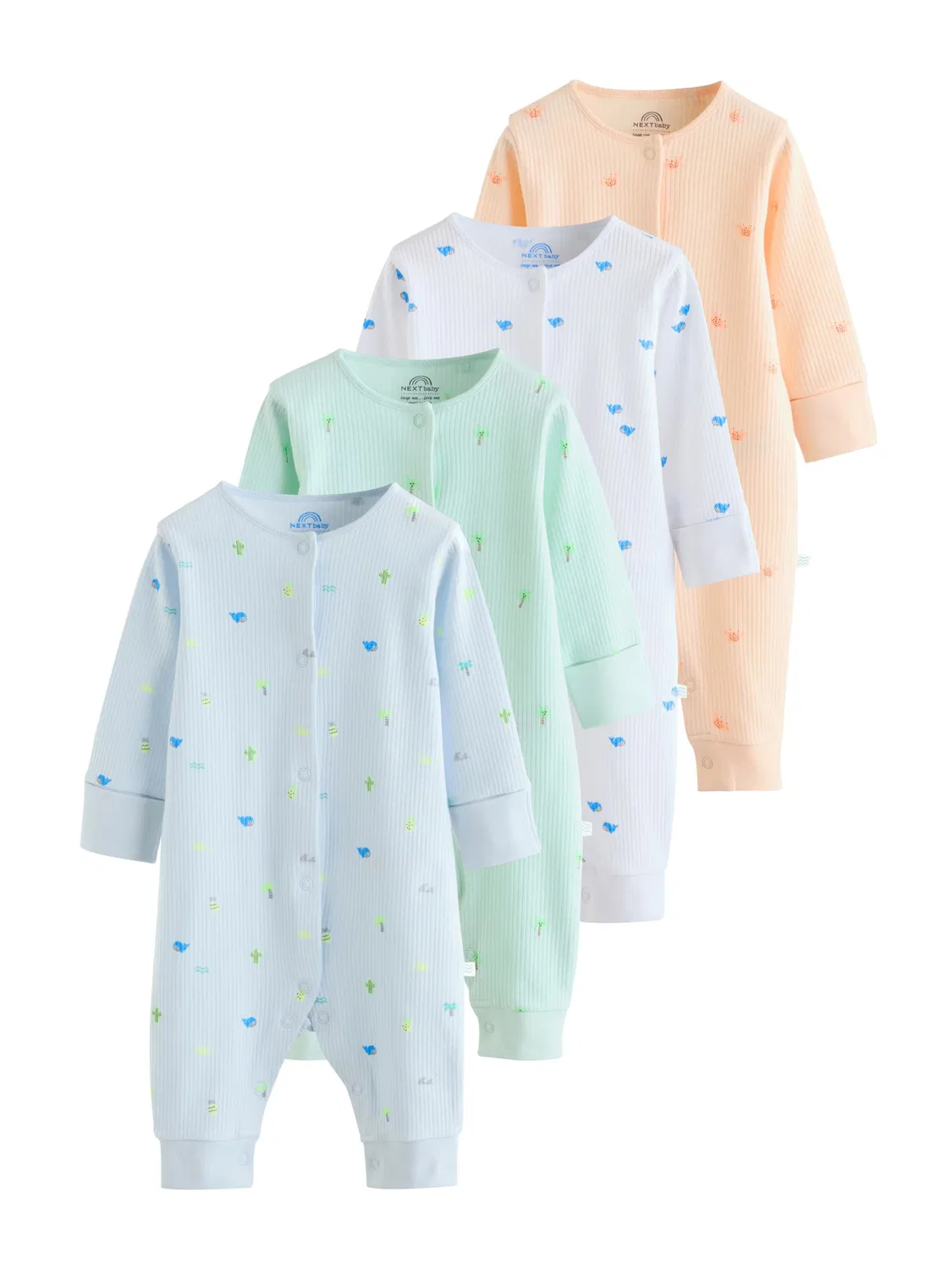 Пижама Next, Azure/Pastel Blue/Pastel Green/Pastel Pink