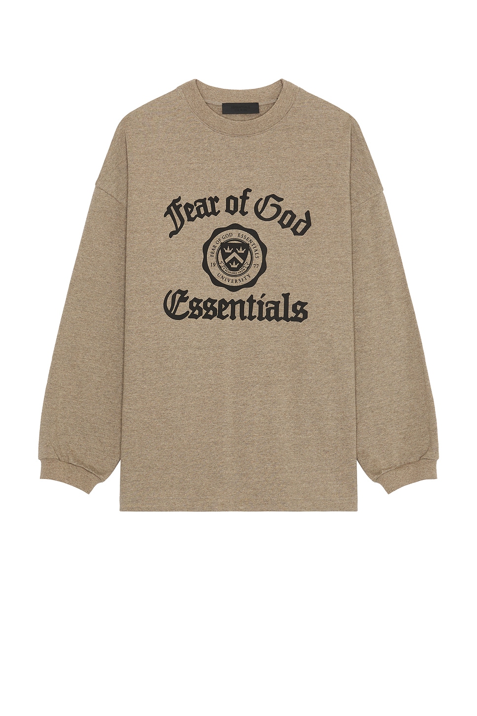 

Тяжелая футболка с длинным рукавом Fear Of God Essentials, heather gray
