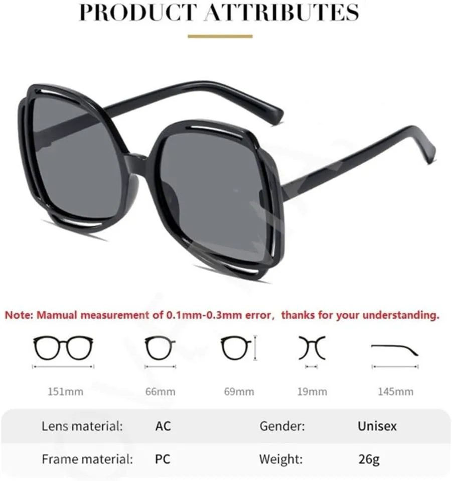 

Солнцезащитные очки женские в ретро-оправе, большие солнцезащитные очки для женщин, винтажные, с градиентным переходом, мужские HDUBFY, C3 Black Blue Orange