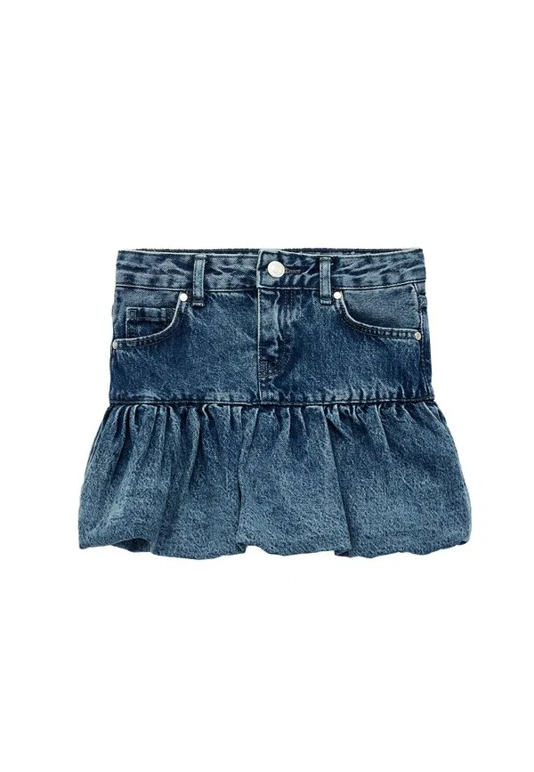 Юбка-Баллон а-силуэта Koton, Blue Denim — фото 3