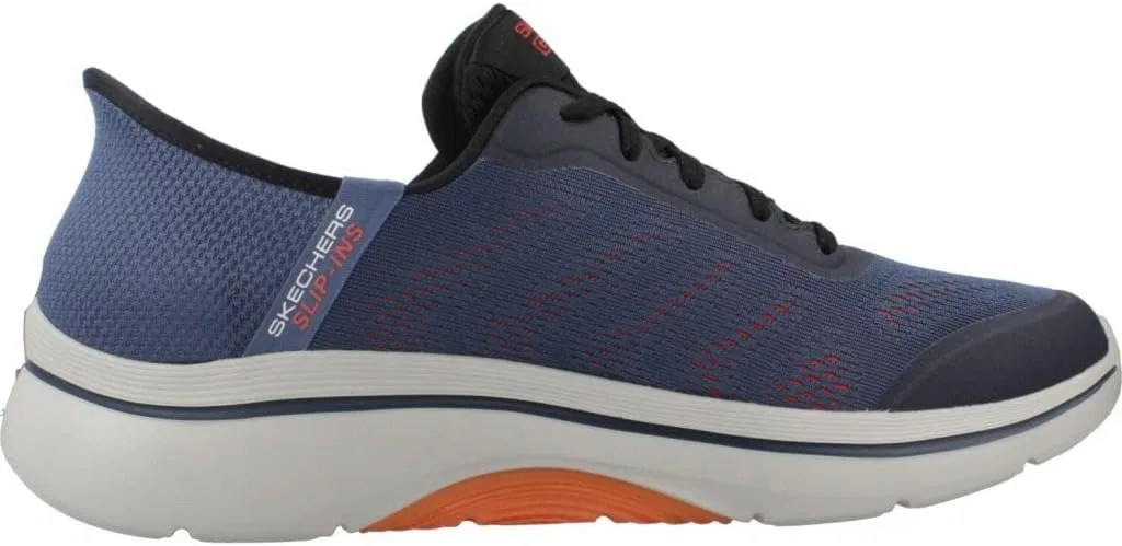 Мужские кроссовки Skechers Go Walk Arch Fit 2.0 Simplicity 2.5, синий/оранжевый — фото 4